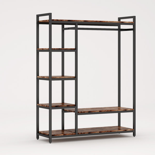 17 Stories Heavy Duty FreeStanding Portable Garment Rack Closet